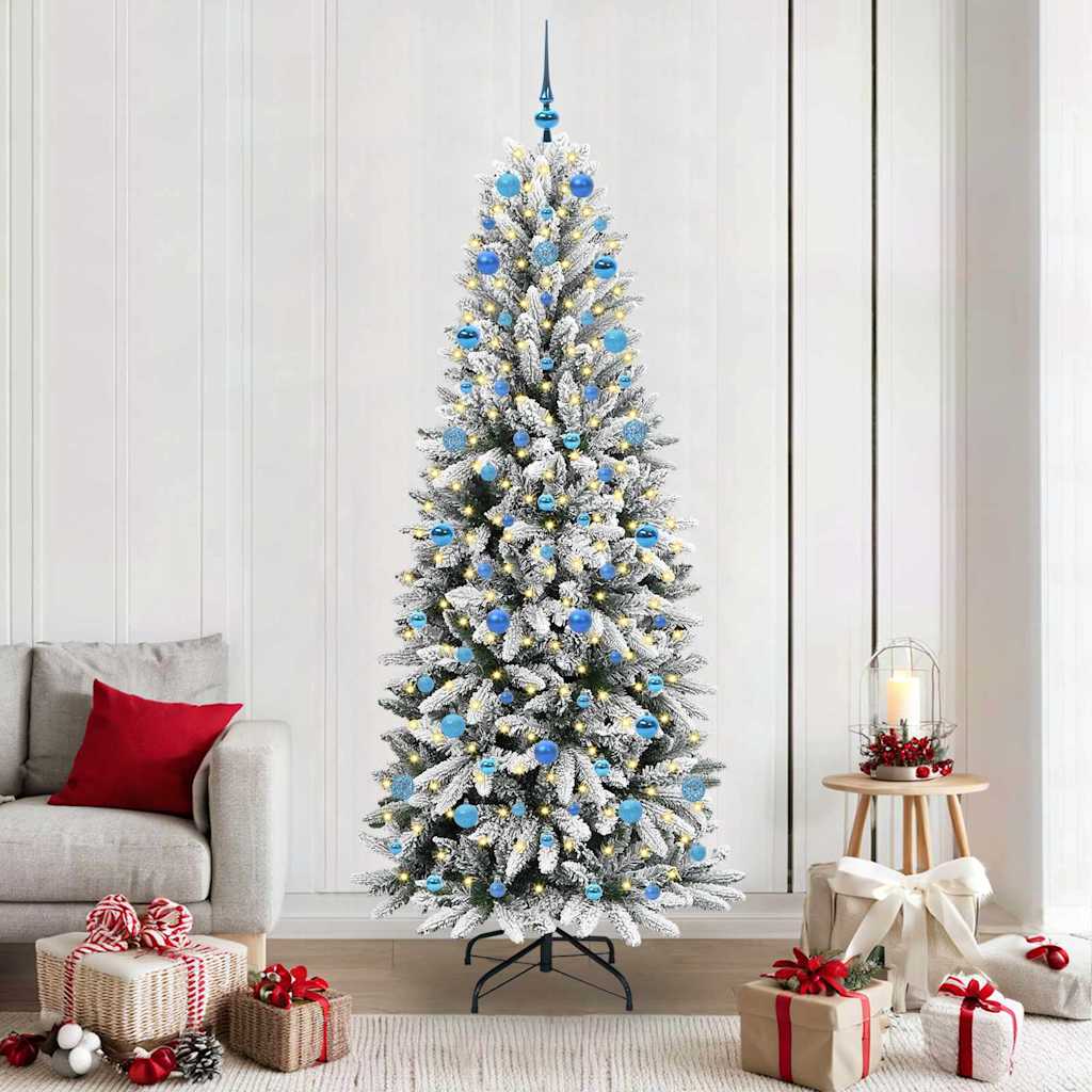 vidaXL Árbol de Navidad artificial Blanco 210 cm