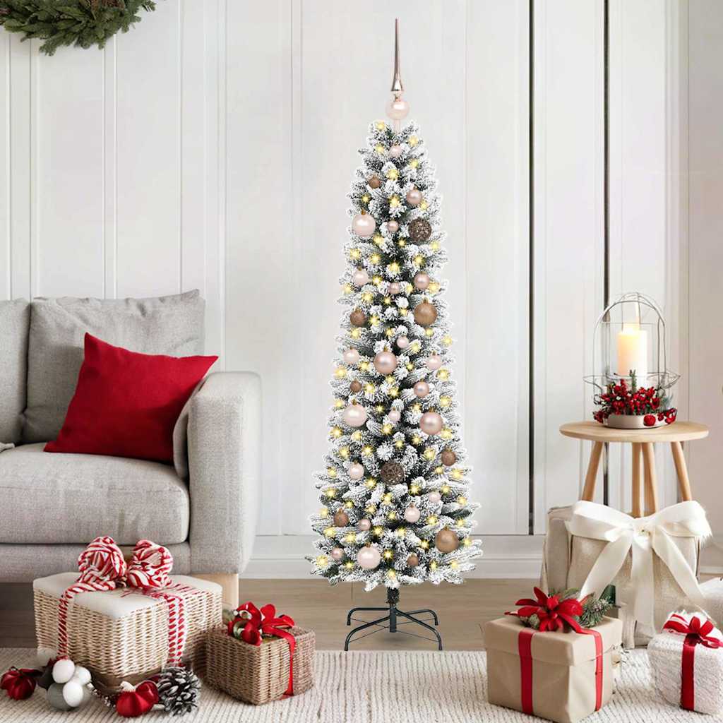 vidaXL Árbol de Navidad artificial Blanco 150 cm PVC, Metal y Plástico