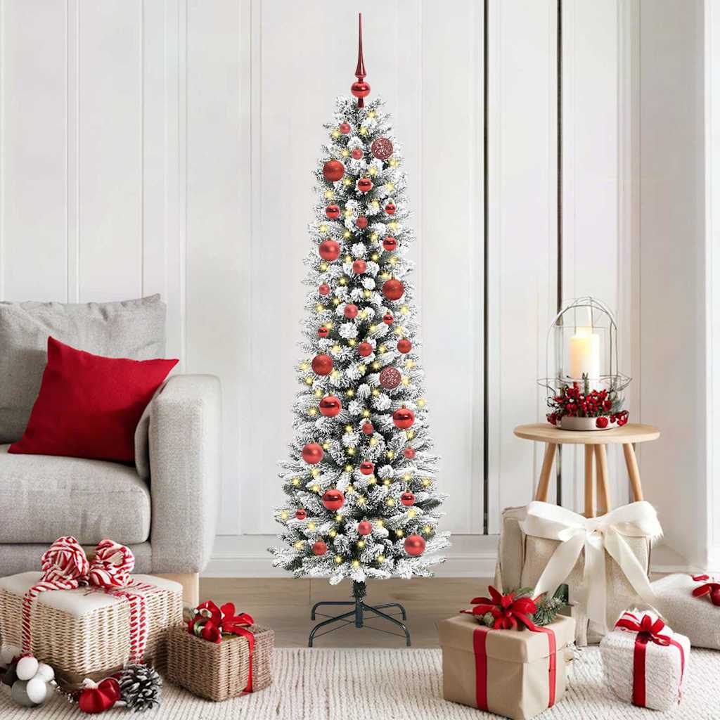 vidaXL Árbol de Navidad artificial Blanco 150 cm PVC, Metal y Plástico