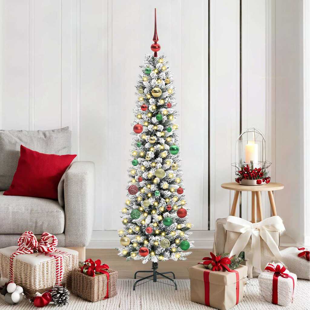 vidaXL Árbol de Navidad artificial Blanco 150 cm PVC, Metal y Plástico
