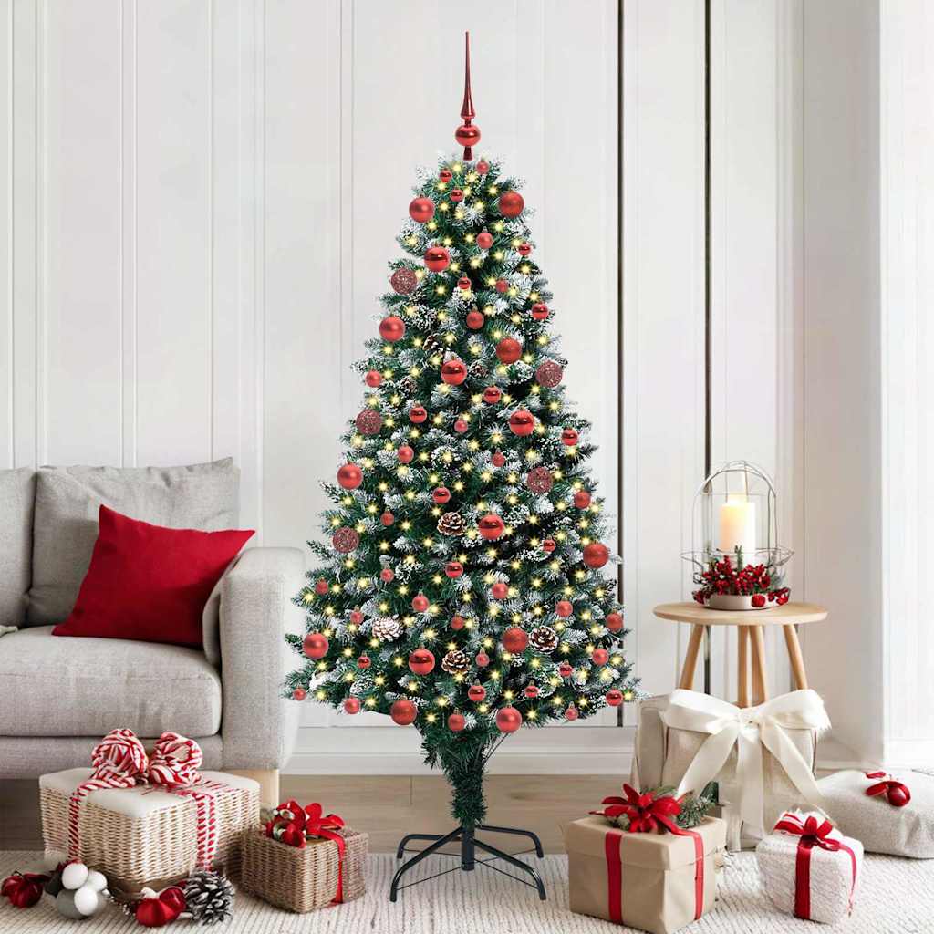 vidaXL Árbol de Navidad artificial Verde 180 cm PVC y Acero y Plástico