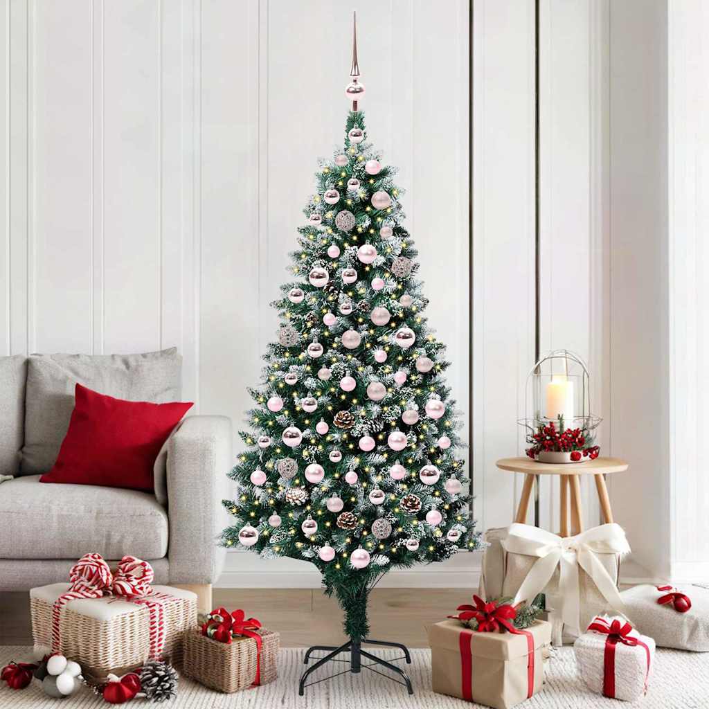 vidaXL Árbol de Navidad artificial Verde 180 cm PVC y Acero y Plástico