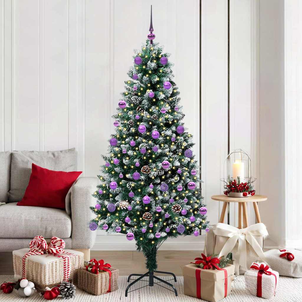 vidaXL Árbol de Navidad artificial Verde 180 cm PVC y Acero y Plástico