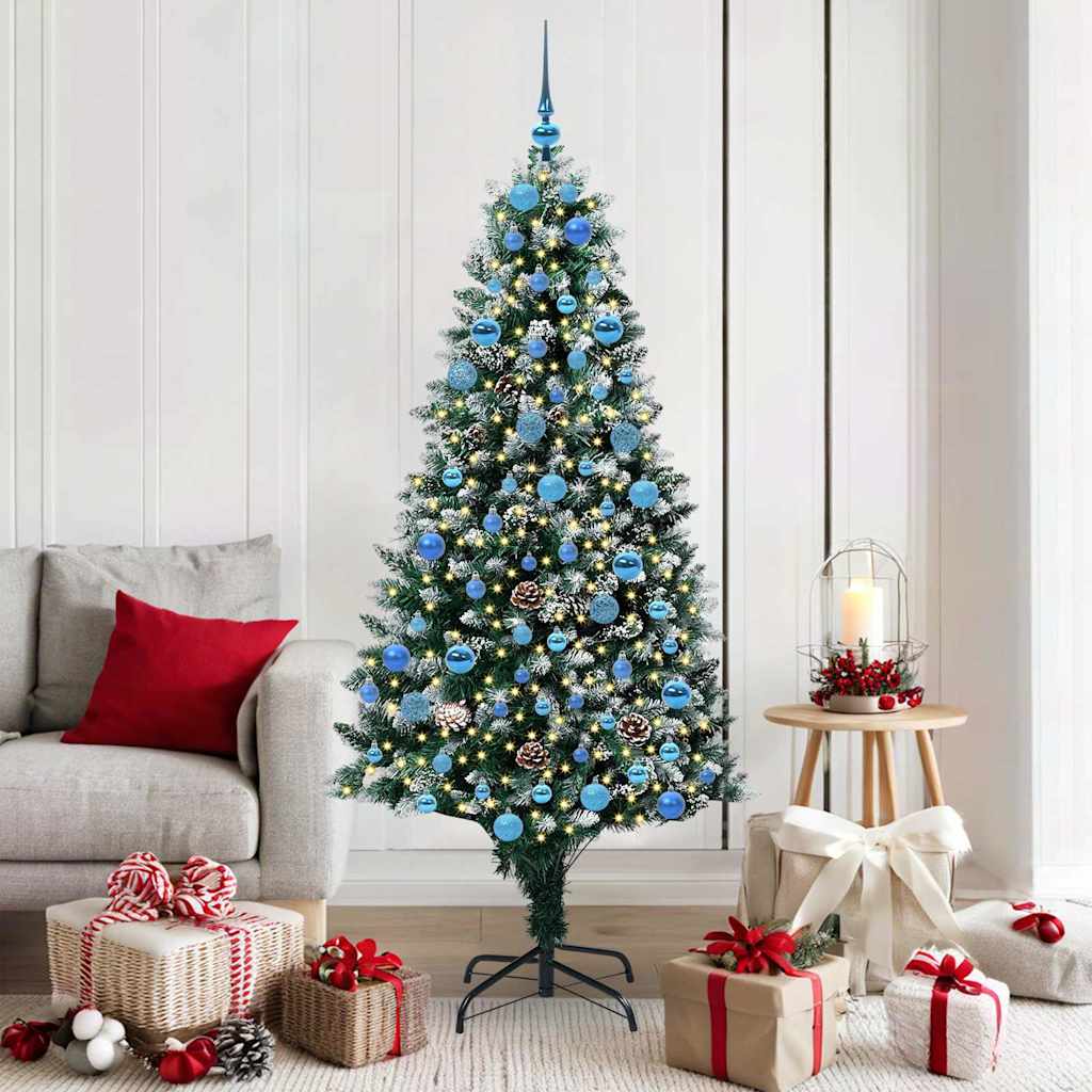 vidaXL Árbol de Navidad artificial Verde 180 cm PVC y Acero y Plástico