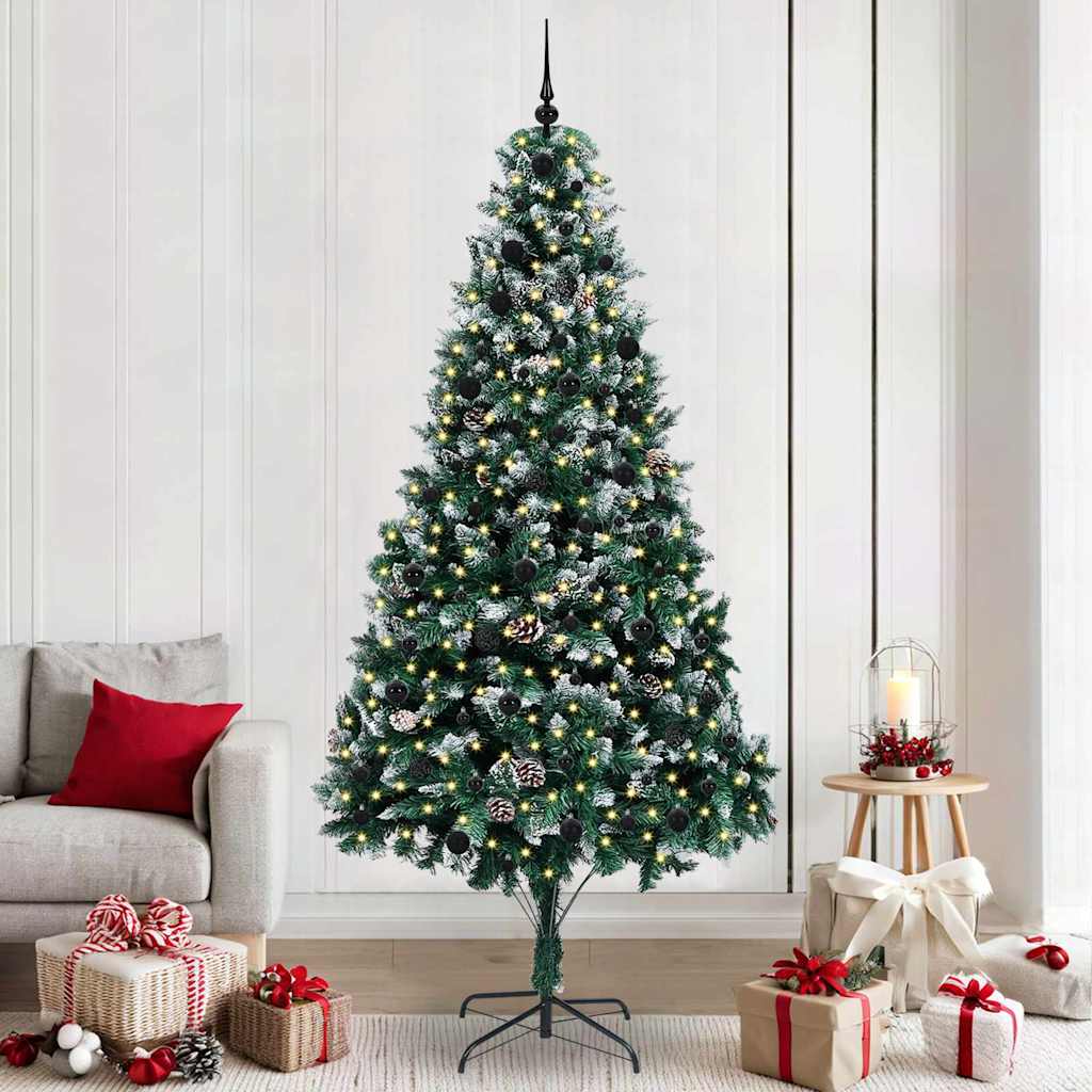 vidaXL Árbol de Navidad artificial Verde 240 cm PVC y Acero y Plástico