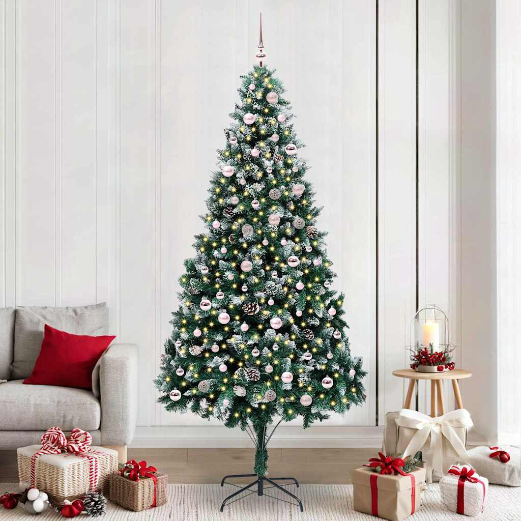 vidaXL Árbol de Navidad artificial Verde 240 cm PVC y Acero y Plástico