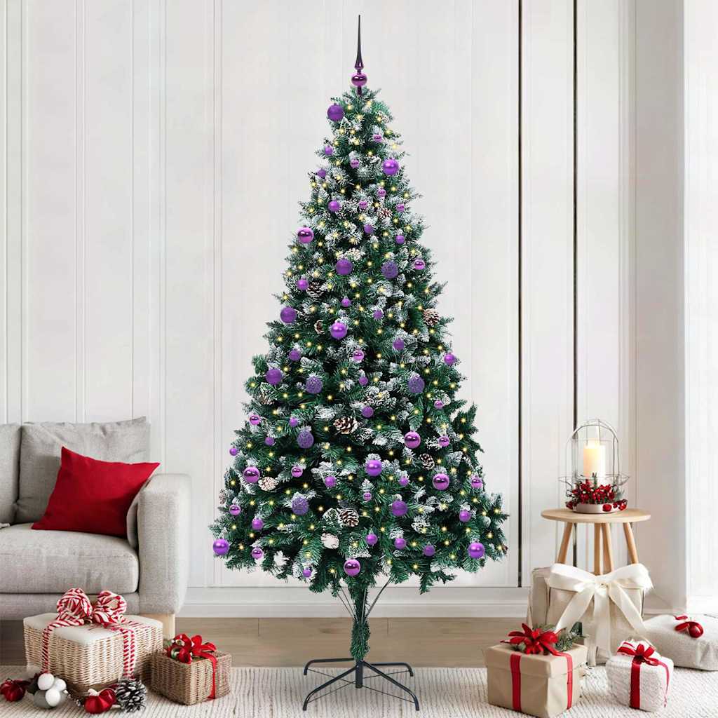 vidaXL Árbol de Navidad artificial Verde 240 cm PVC y Acero y Plástico