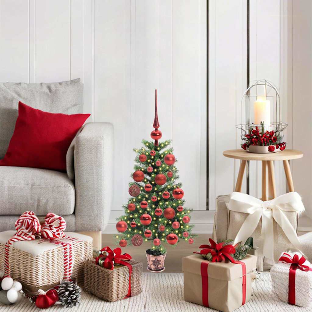 vidaXL Árbol de Navidad con 150 LED con soporte Verde 65 cm PE