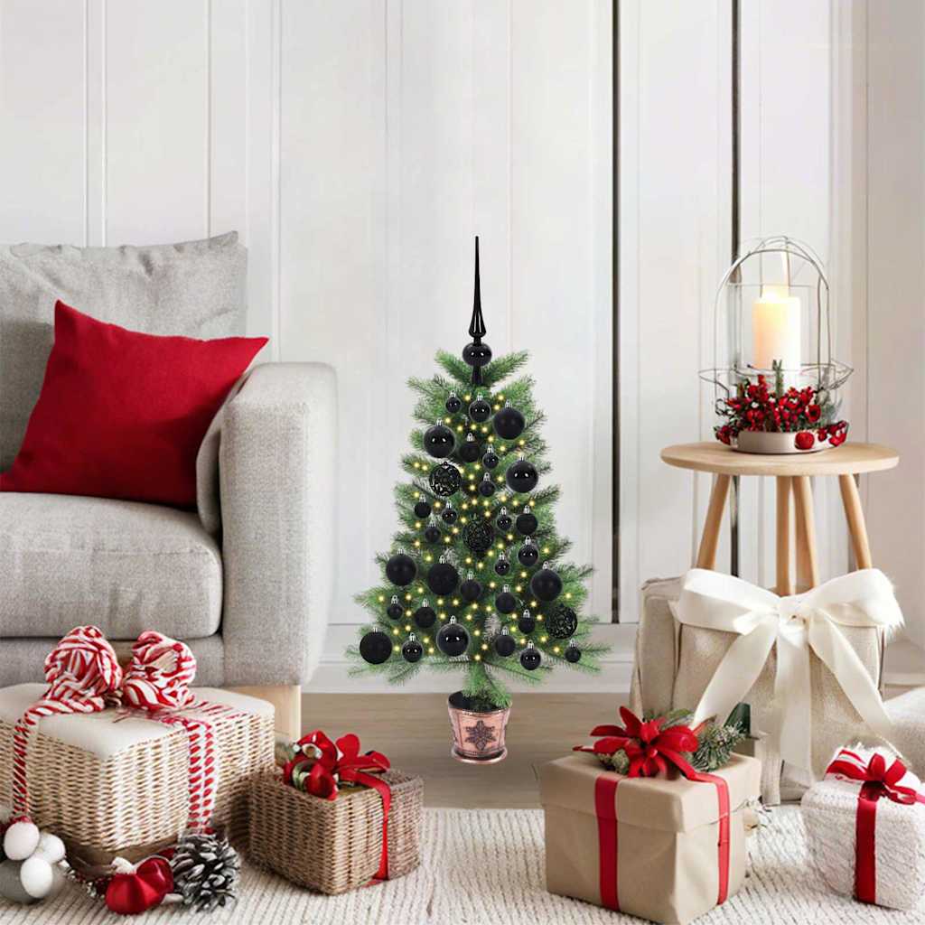 vidaXL Árbol de Navidad con 150 LED con soporte Verde 65 cm PE