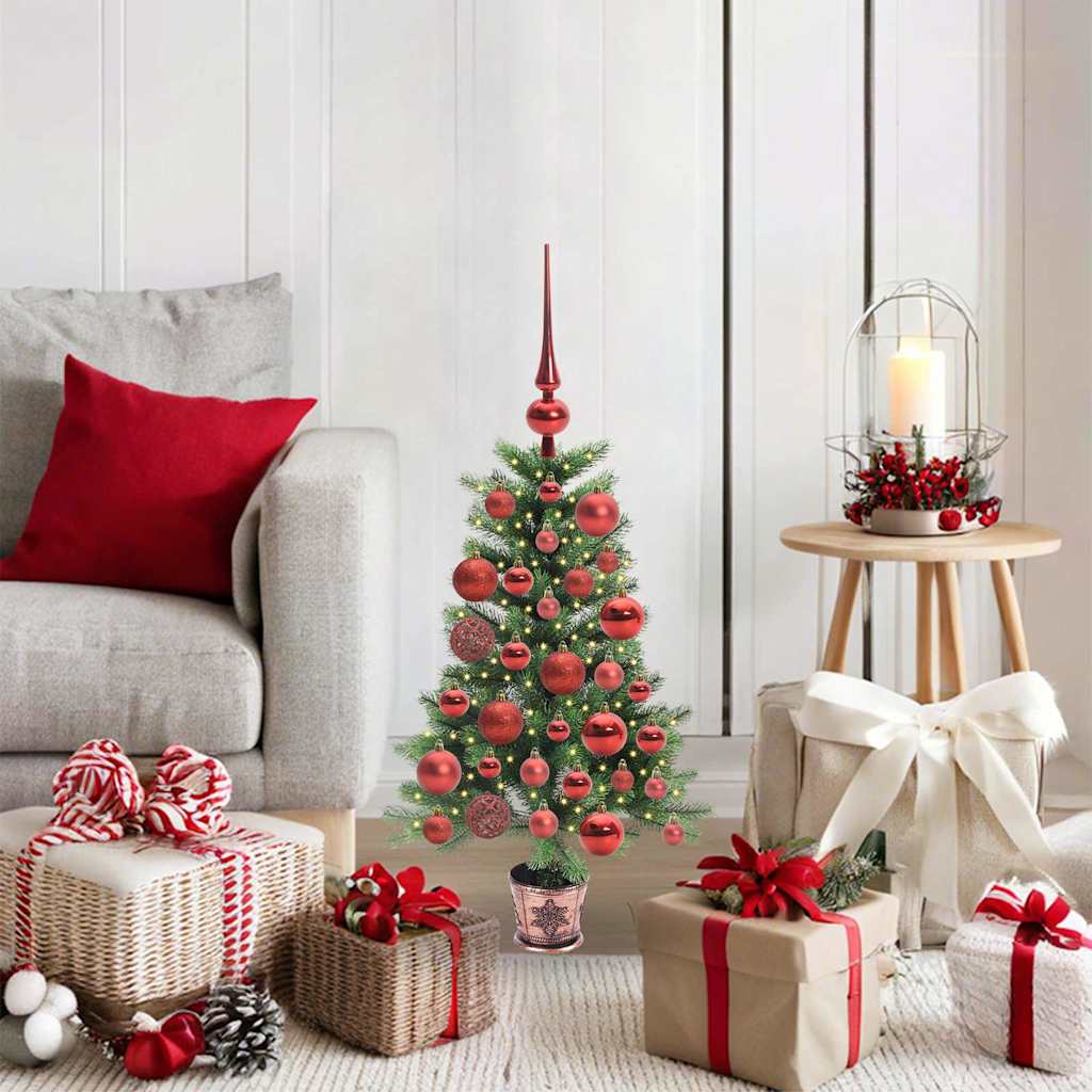 vidaXL Árbol de Navidad con 150 LED con soporte Verde 90 cm PE