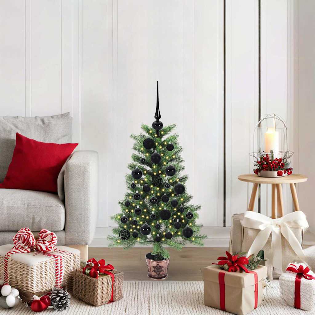 vidaXL Árbol de Navidad con 150 LED con soporte Verde 90 cm PE