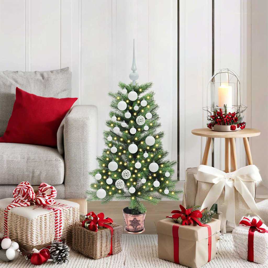 vidaXL Árbol de Navidad con 150 LED con soporte Verde 90 cm PE