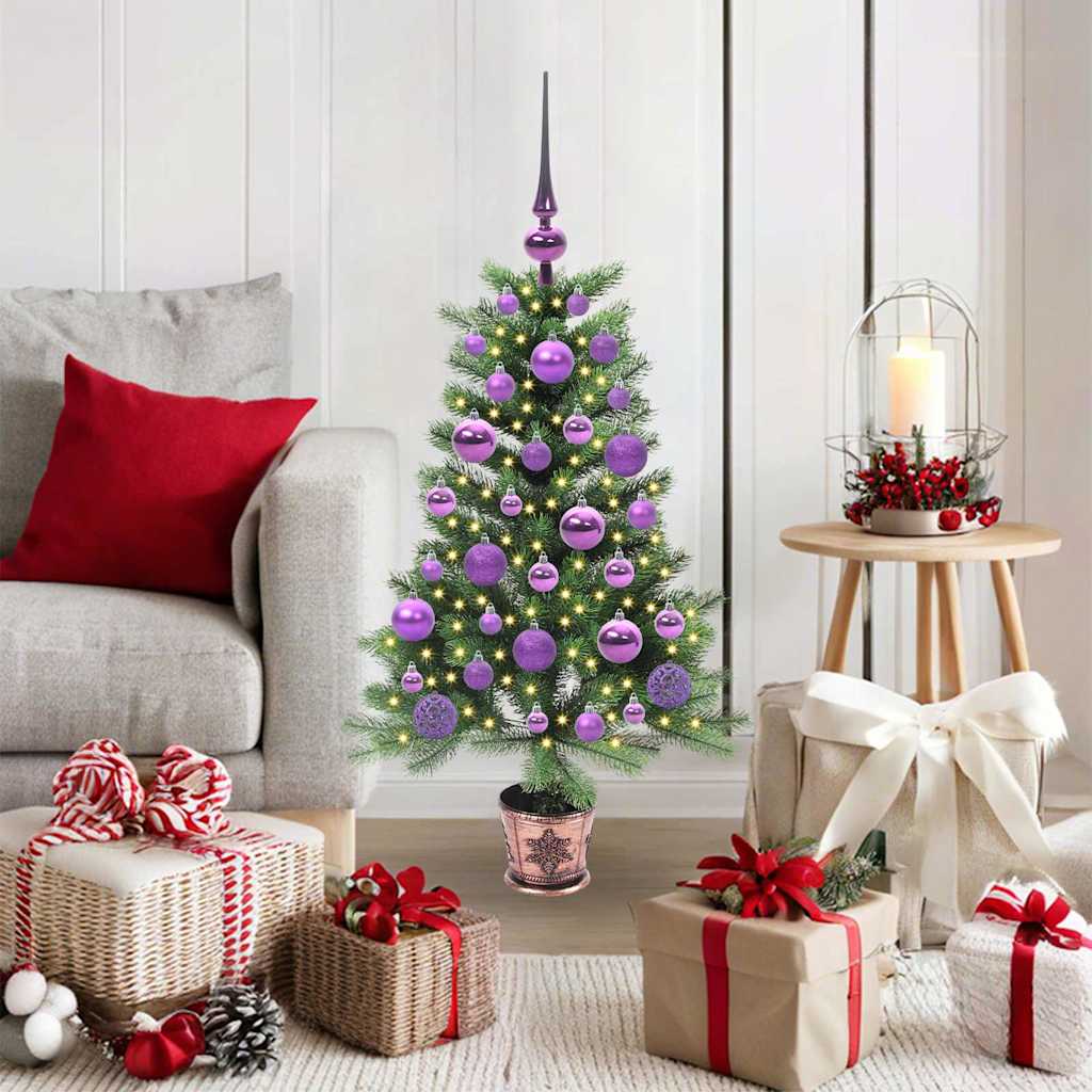 vidaXL Árbol de Navidad con 150 LED con soporte Verde 90 cm PE