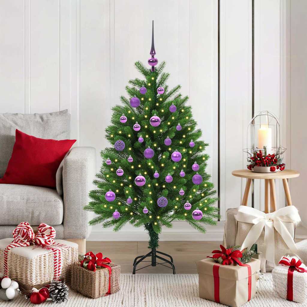 vidaXL Árbol de Navidad con 150 LED con soporte Verde 120 cm PE
