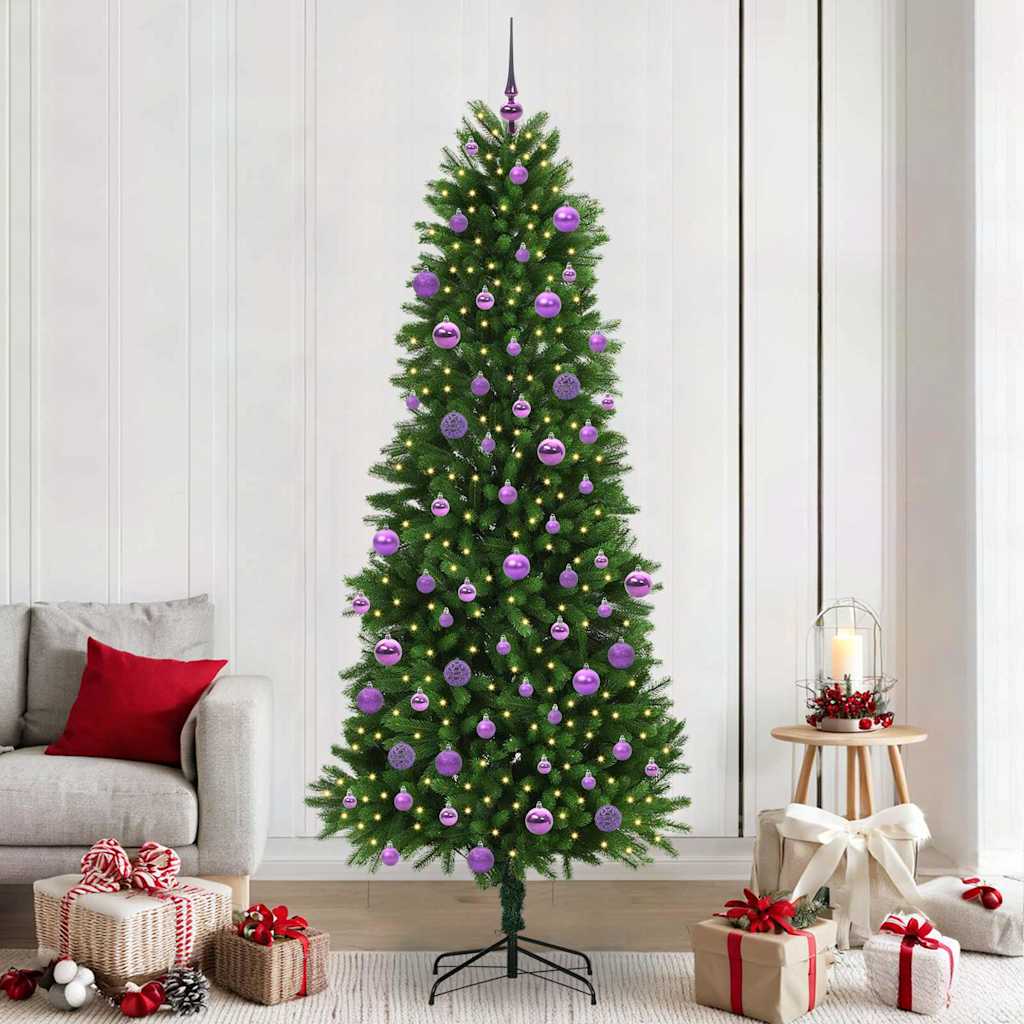 vidaXL Árbol de Navidad con 300 LED con soporte Verde 240 cm PE