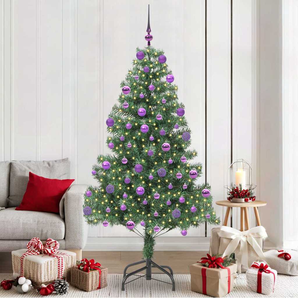 vidaXL Árbol de Navidad Verde 210 cm PVC