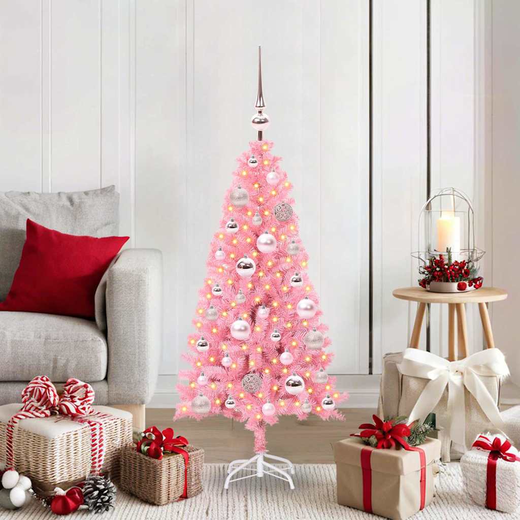 vidaXL Árbol de Navidad Rosa 120 cm PVC