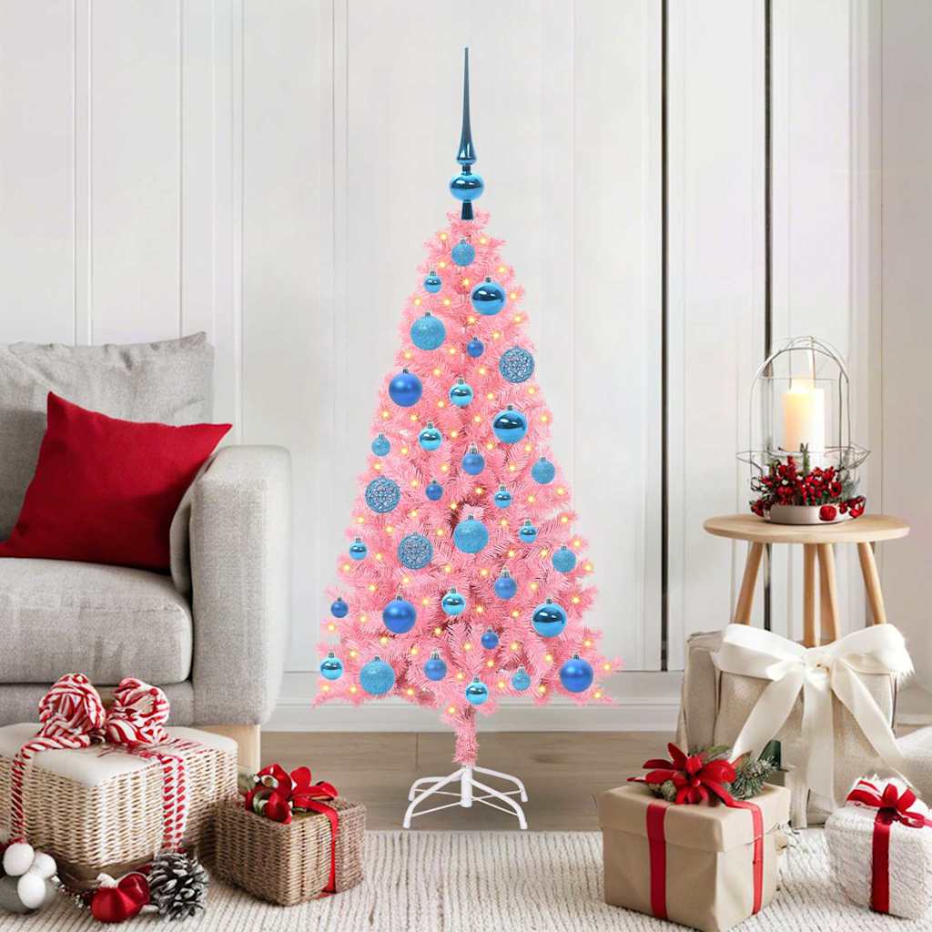 vidaXL Árbol de Navidad Rosa 120 cm PVC