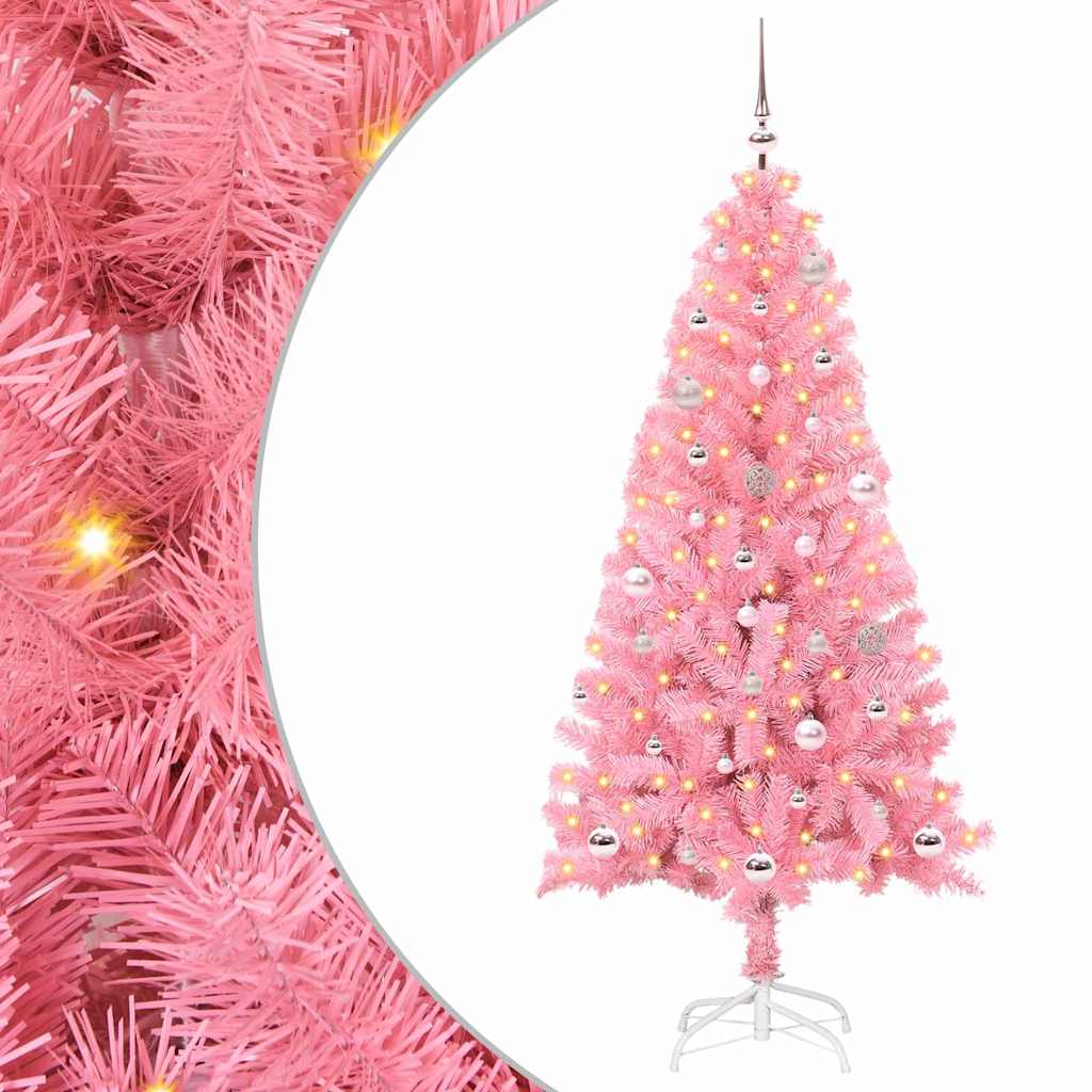 vidaXL Árbol de Navidad Rosa 150 cm PVC