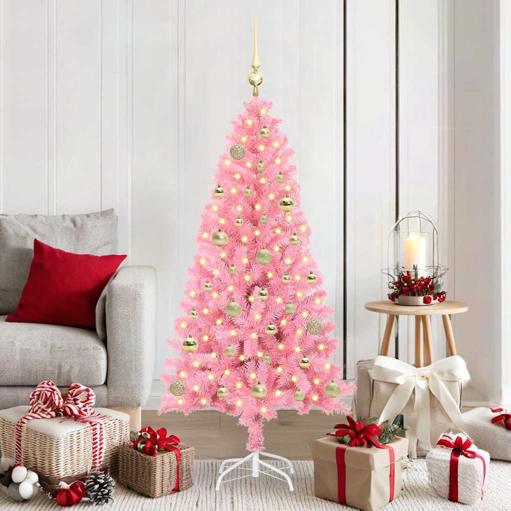 vidaXL Árbol de Navidad Rosa 150 cm PVC