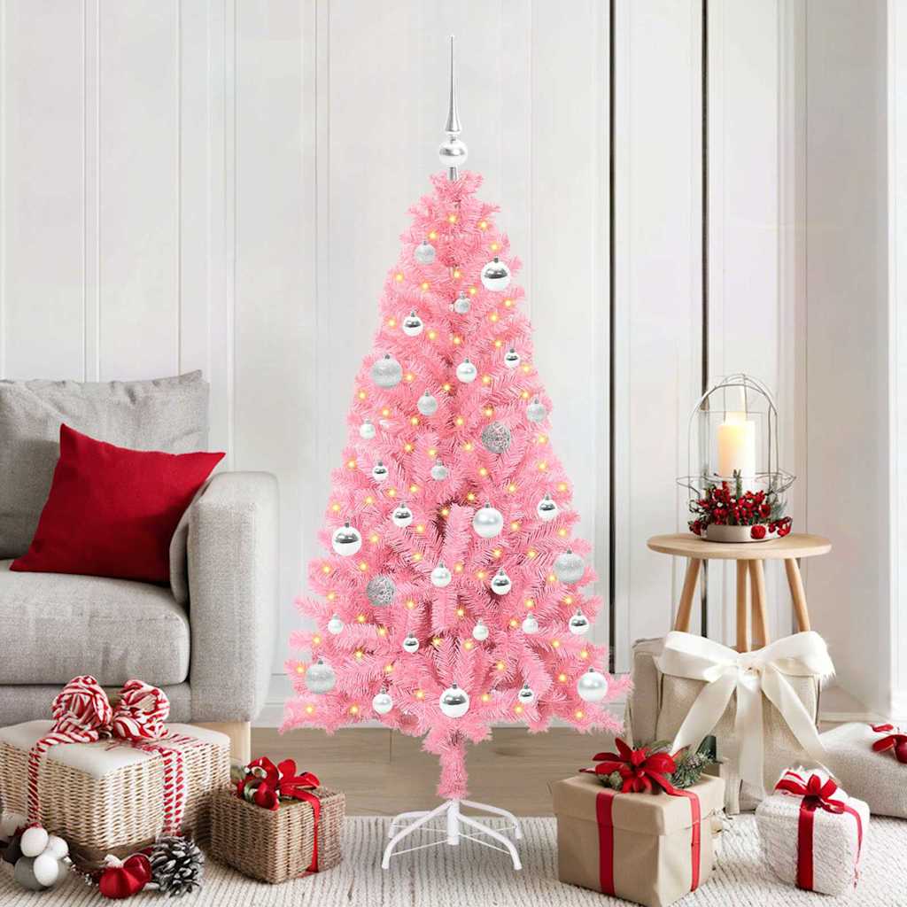 vidaXL Árbol de Navidad Rosa 150 cm PVC