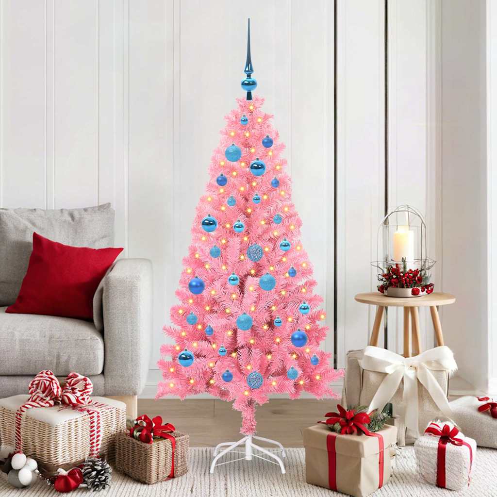 vidaXL Árbol de Navidad Rosa 150 cm PVC