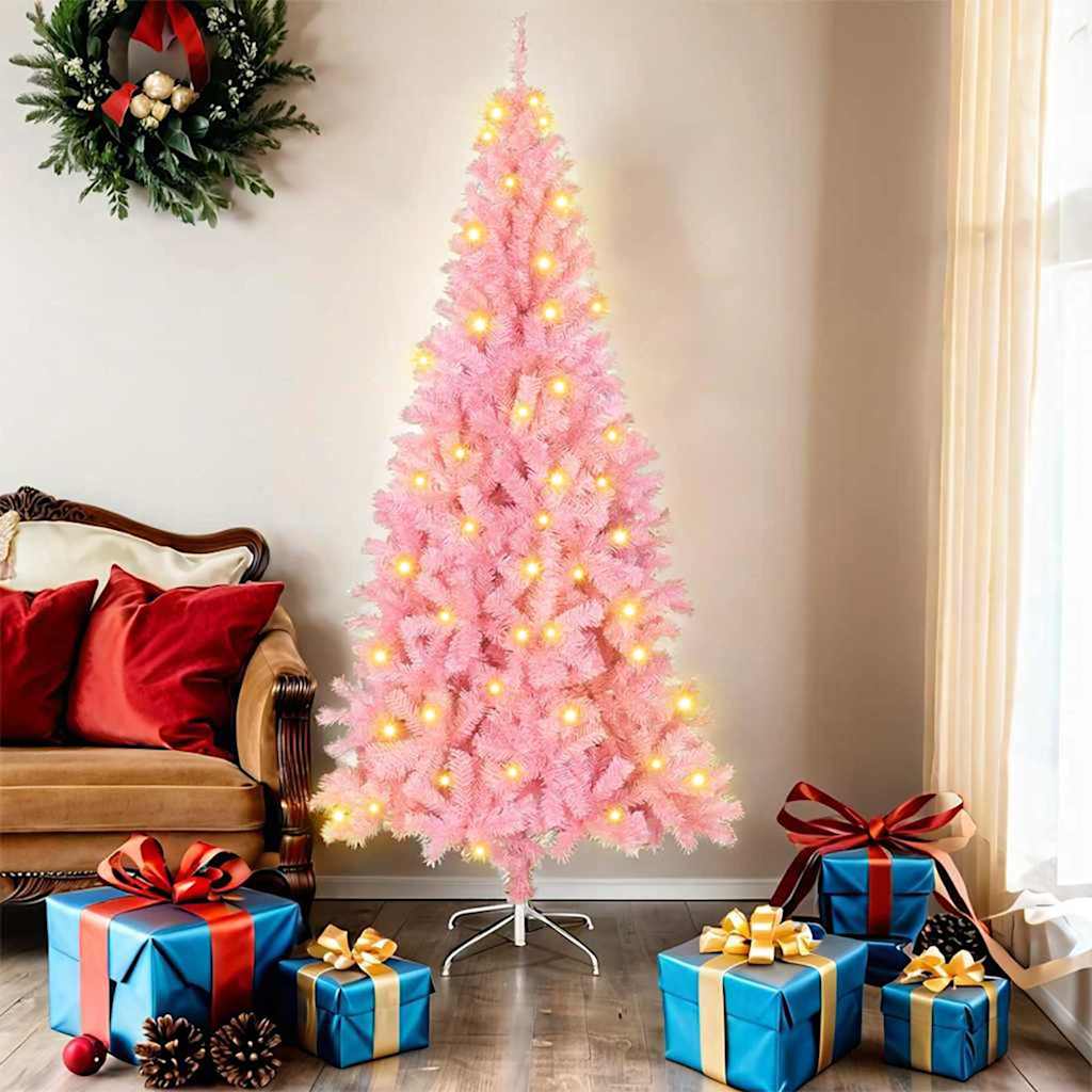 vidaXL Árbol de Navidad Rosa 180 cm PVC