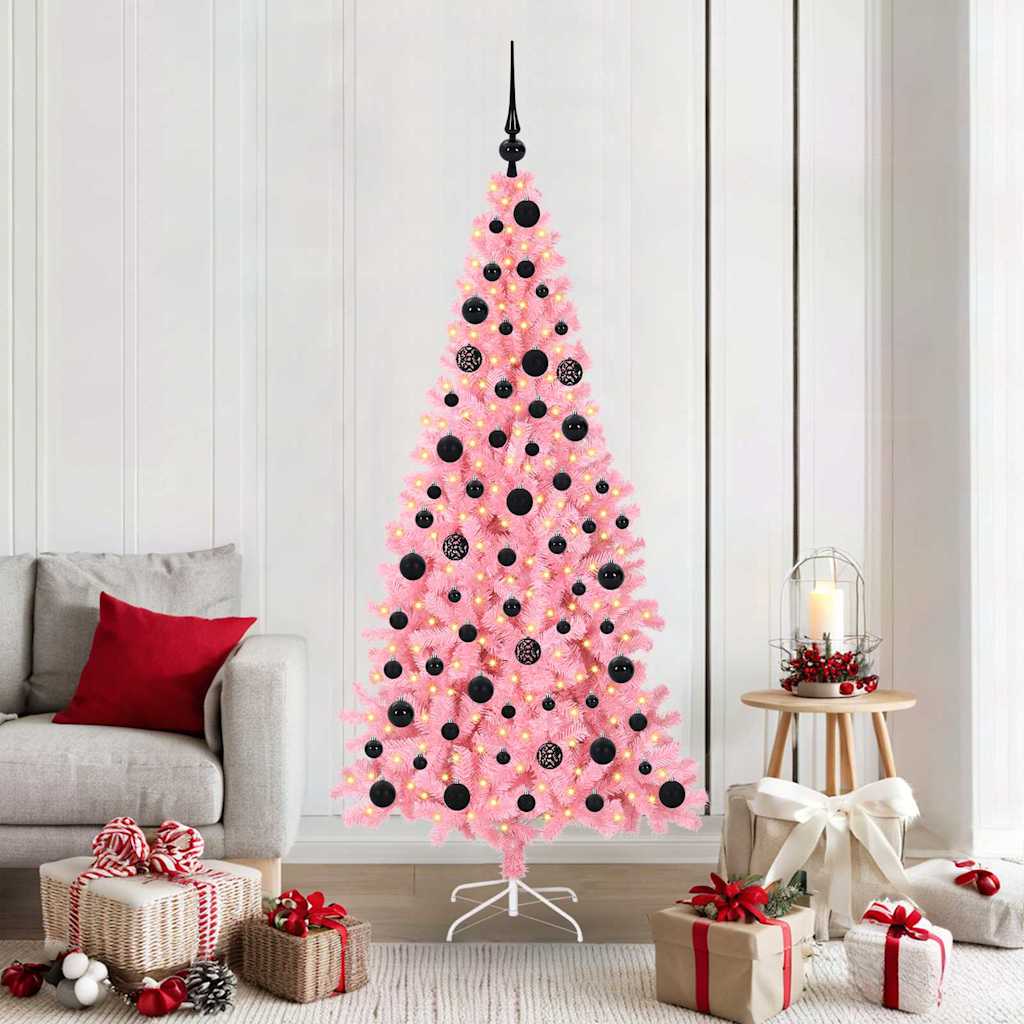 vidaXL Árbol de Navidad Rosa 180 cm PVC