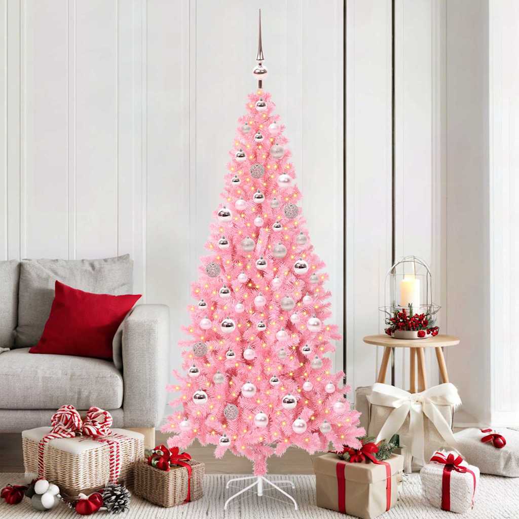 vidaXL Árbol de Navidad Rosa 180 cm PVC