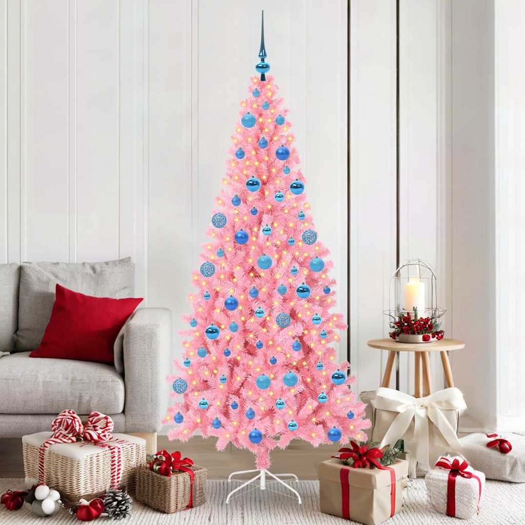 vidaXL Árbol de Navidad Rosa 180 cm PVC