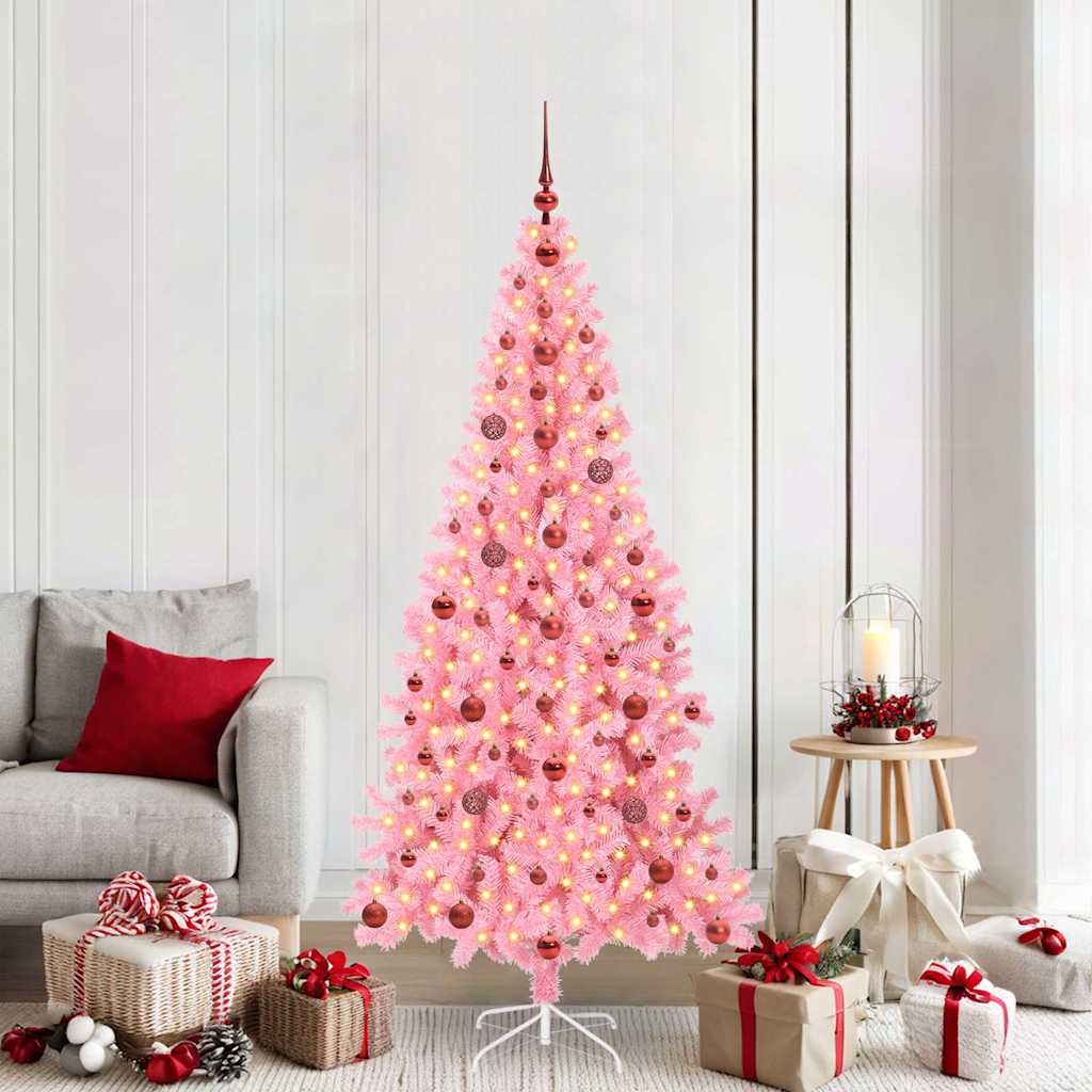 vidaXL Árbol de Navidad Rosa 210 cm PVC