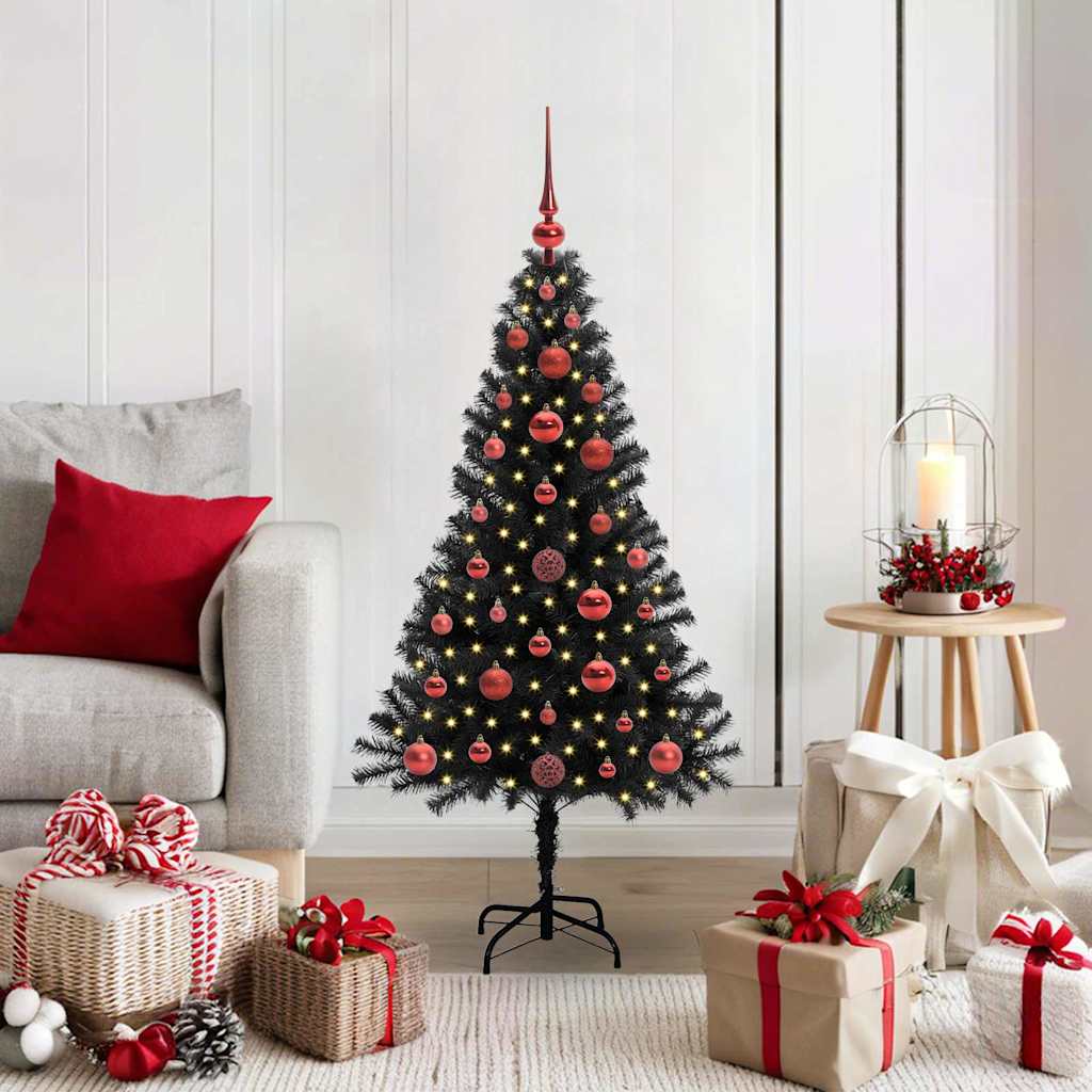 vidaXL Árbol de Navidad Negro 120 cm PVC