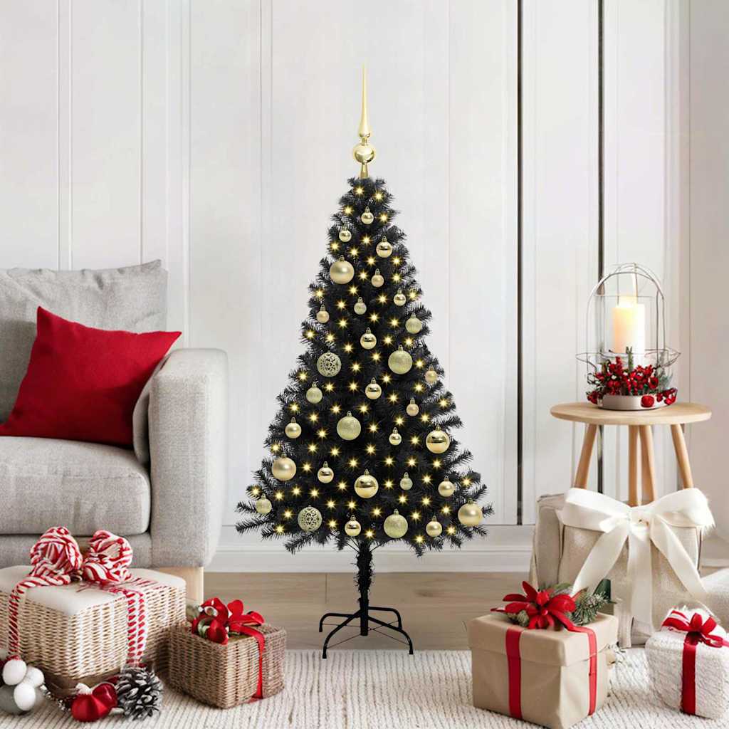 vidaXL Árbol de Navidad Negro 120 cm PVC