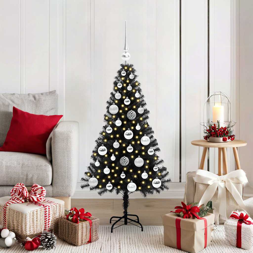 vidaXL Árbol de Navidad Negro 120 cm PVC
