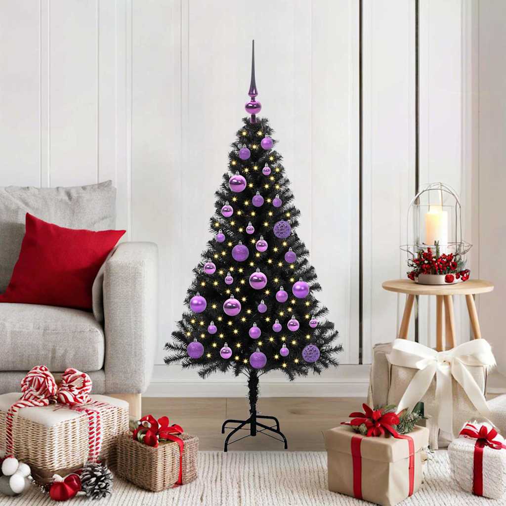 vidaXL Árbol de Navidad Negro 120 cm PVC