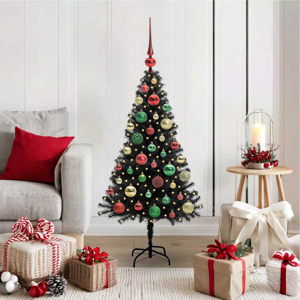vidaXL Árbol de Navidad Negro 120 cm PVC