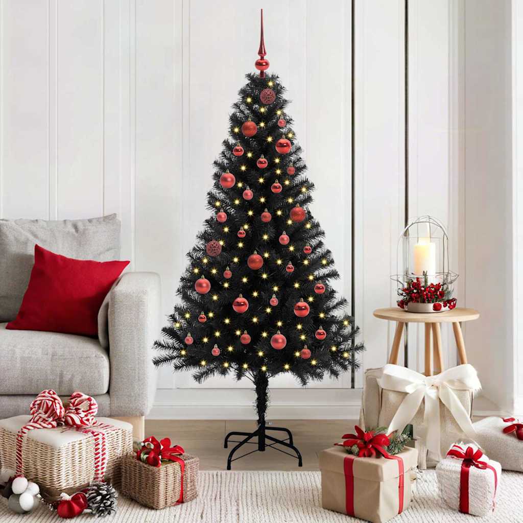 vidaXL Árbol de Navidad Negro 150 cm PVC