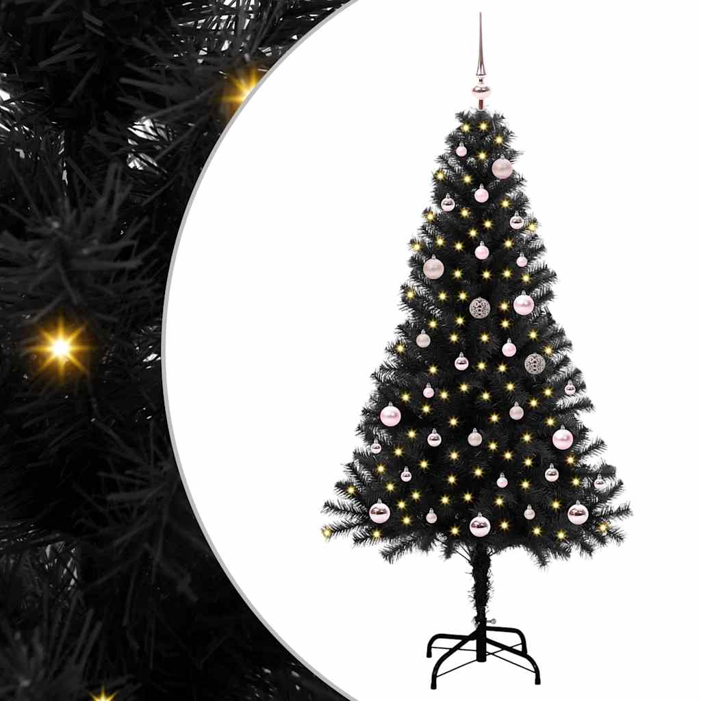 vidaXL Árbol de Navidad Negro 150 cm PVC