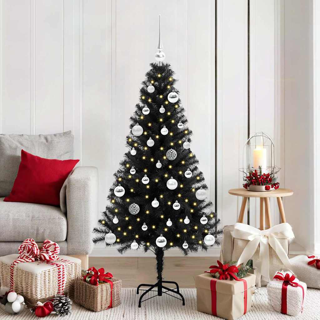 vidaXL Árbol de Navidad Negro 150 cm PVC