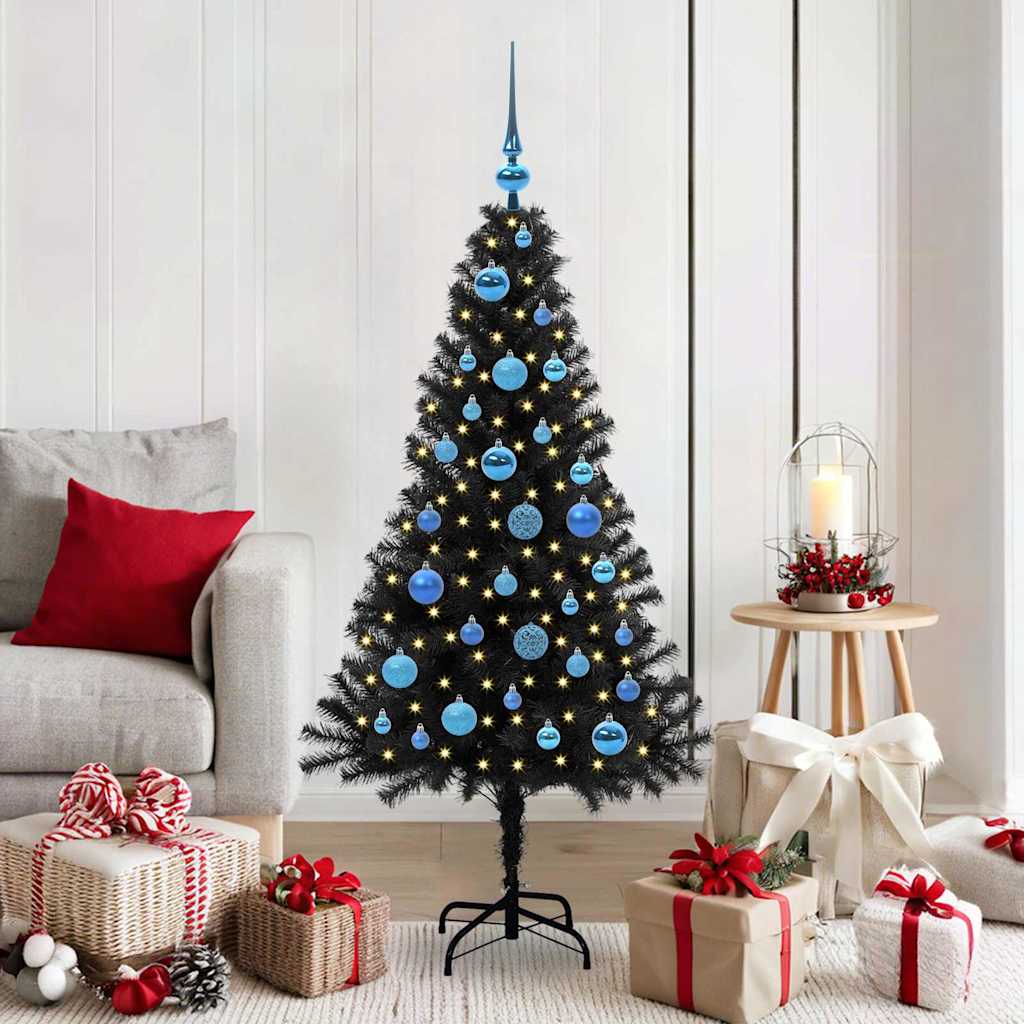 vidaXL Árbol de Navidad Negro 150 cm PVC