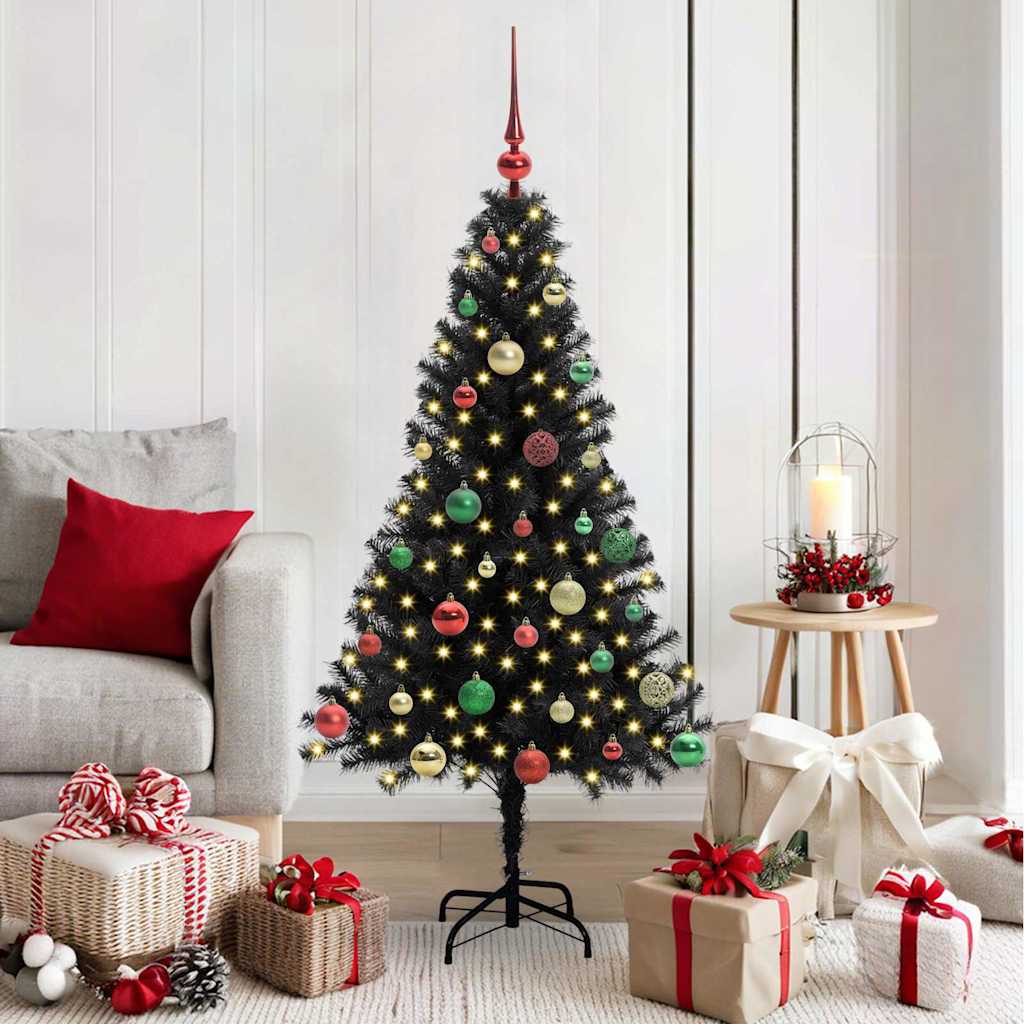 vidaXL Árbol de Navidad Negro 150 cm PVC