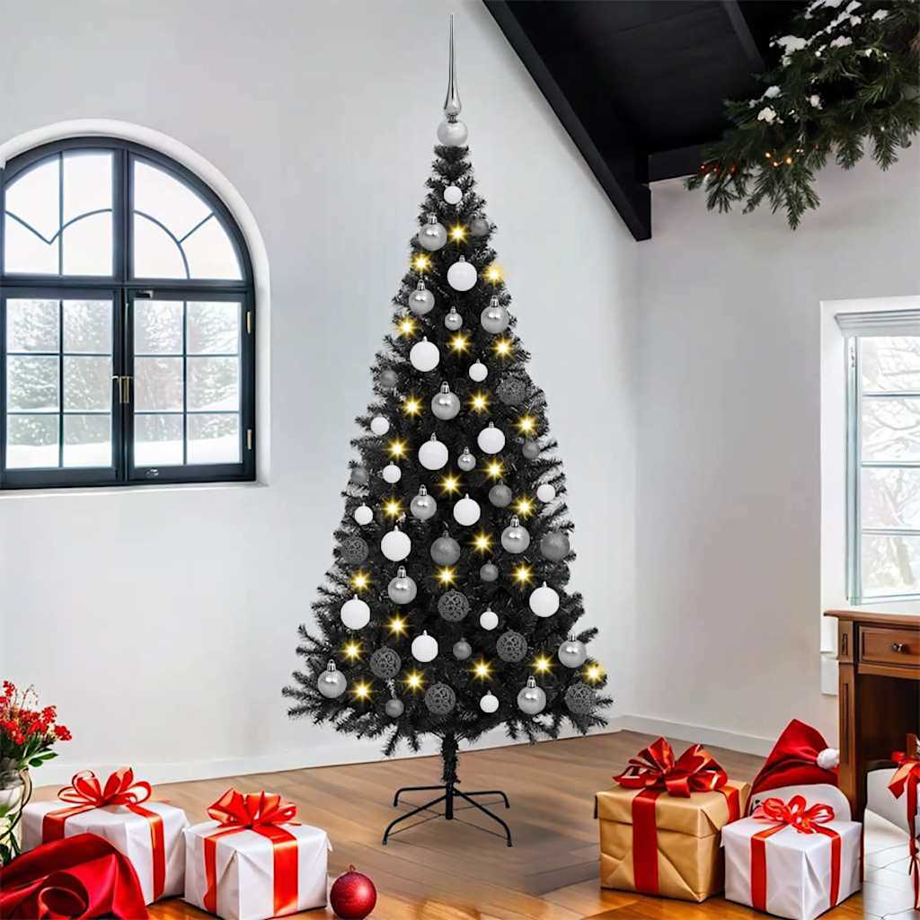 vidaXL Árbol de Navidad Negro 180 cm PVC