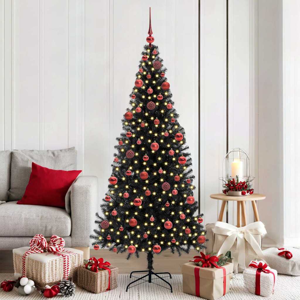 vidaXL Árbol de Navidad Negro 180 cm PVC