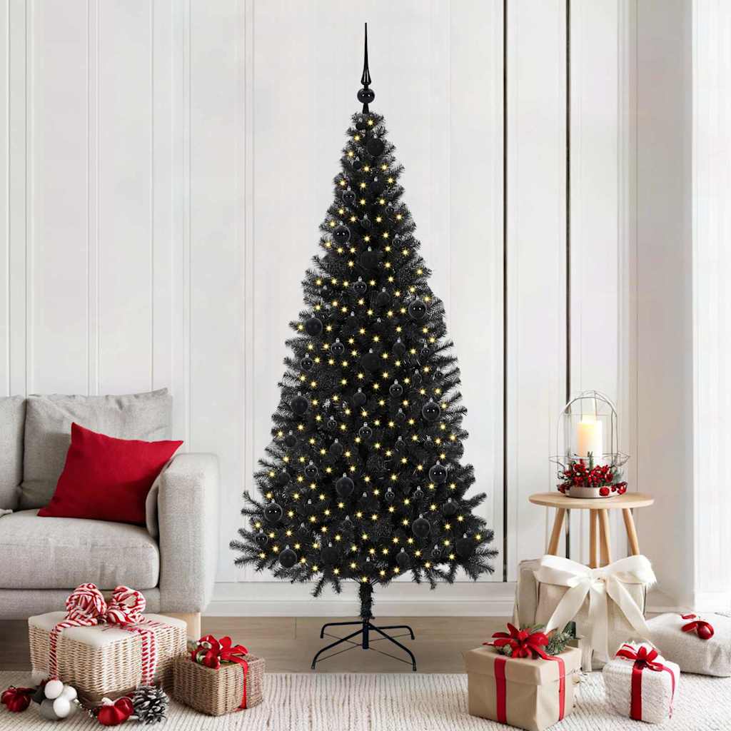 vidaXL Árbol de Navidad Negro 180 cm PVC