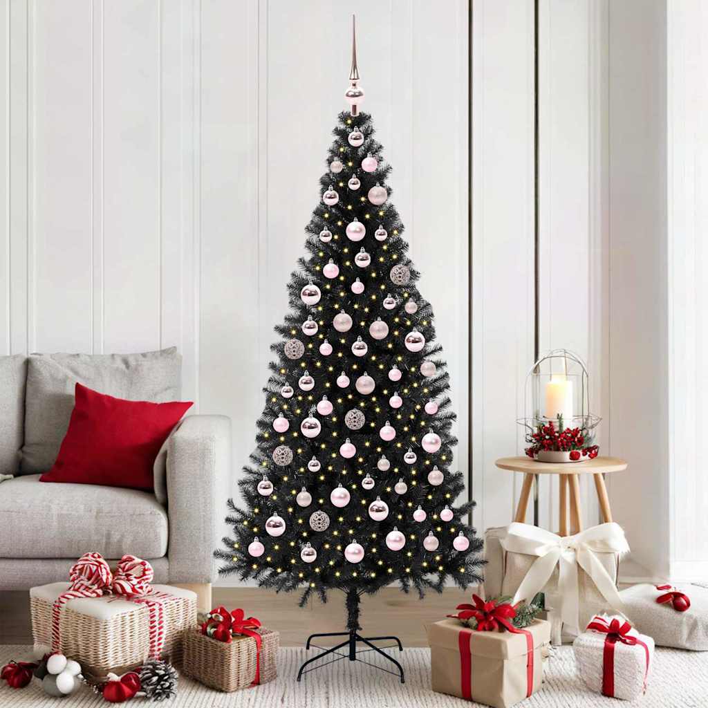 vidaXL Árbol de Navidad Negro 180 cm PVC