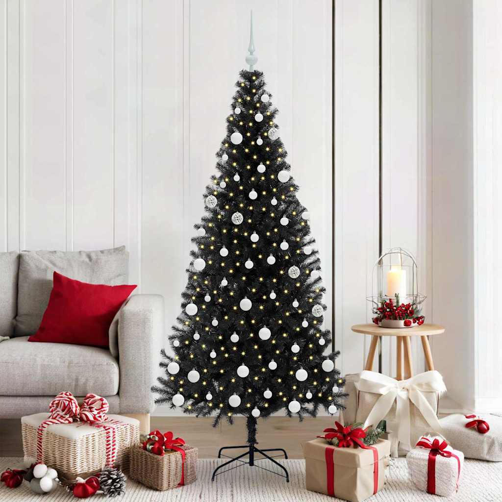 vidaXL Árbol de Navidad Negro 180 cm PVC