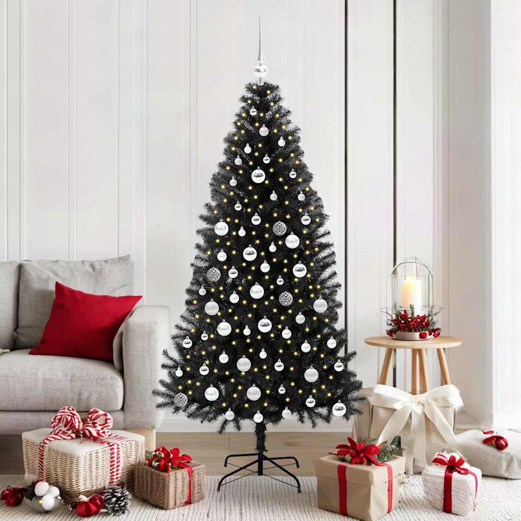 vidaXL Árbol de Navidad Negro 180 cm PVC