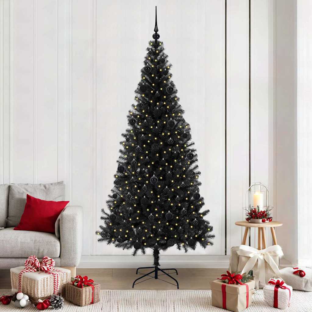 vidaXL Árbol de Navidad Negro 210 cm PVC