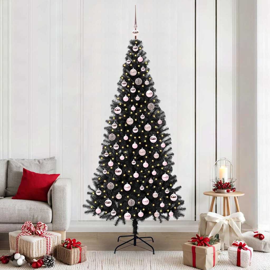 vidaXL Árbol de Navidad Negro 210 cm PVC