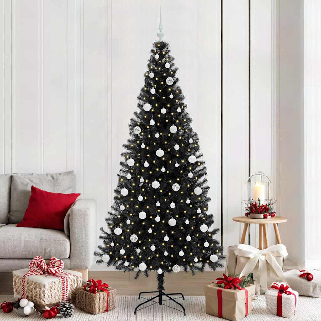 vidaXL Árbol de Navidad Negro 210 cm PVC